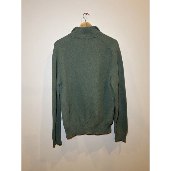 Light Green Ralph Lauren Quarter Zip Size Large Pima Cotton - Picture 2 of 5